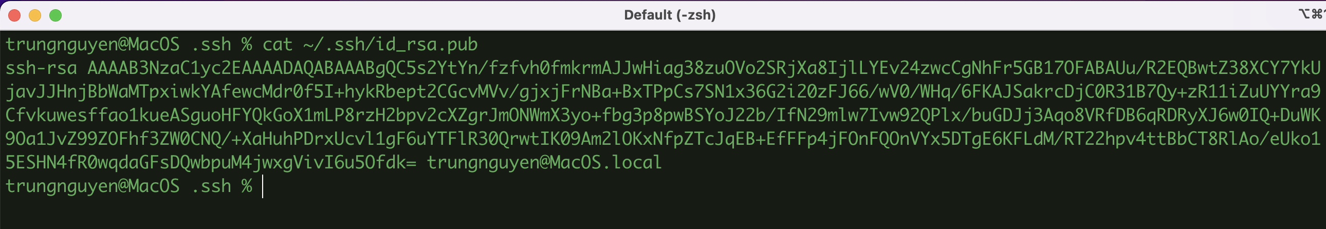 Hướng dẫn tạo SSH Key trên MacOS