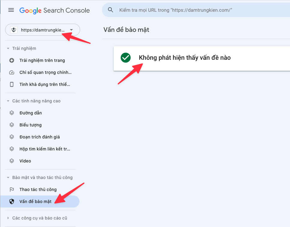 Sử dụng Google Search Console để kiểm tra các cảnh báo