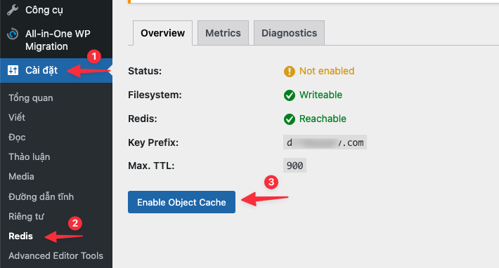 Hướng dẫn cấu hình Redis cache với website WordPress 