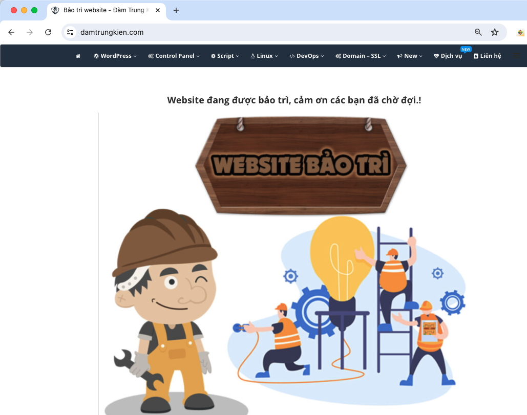 Hướng dẫn bật chế độ bảo trì trên website WordPress