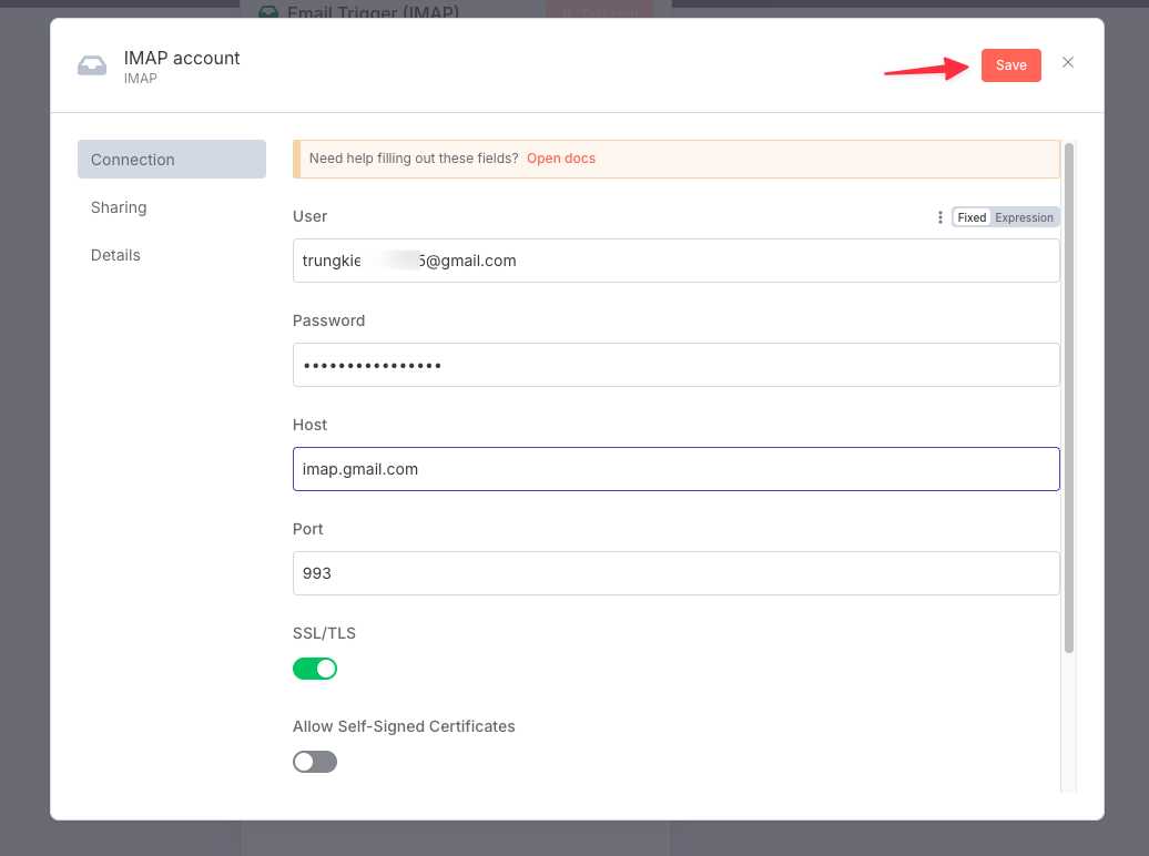 Thiết lập nhận email qua Telegram với n8n