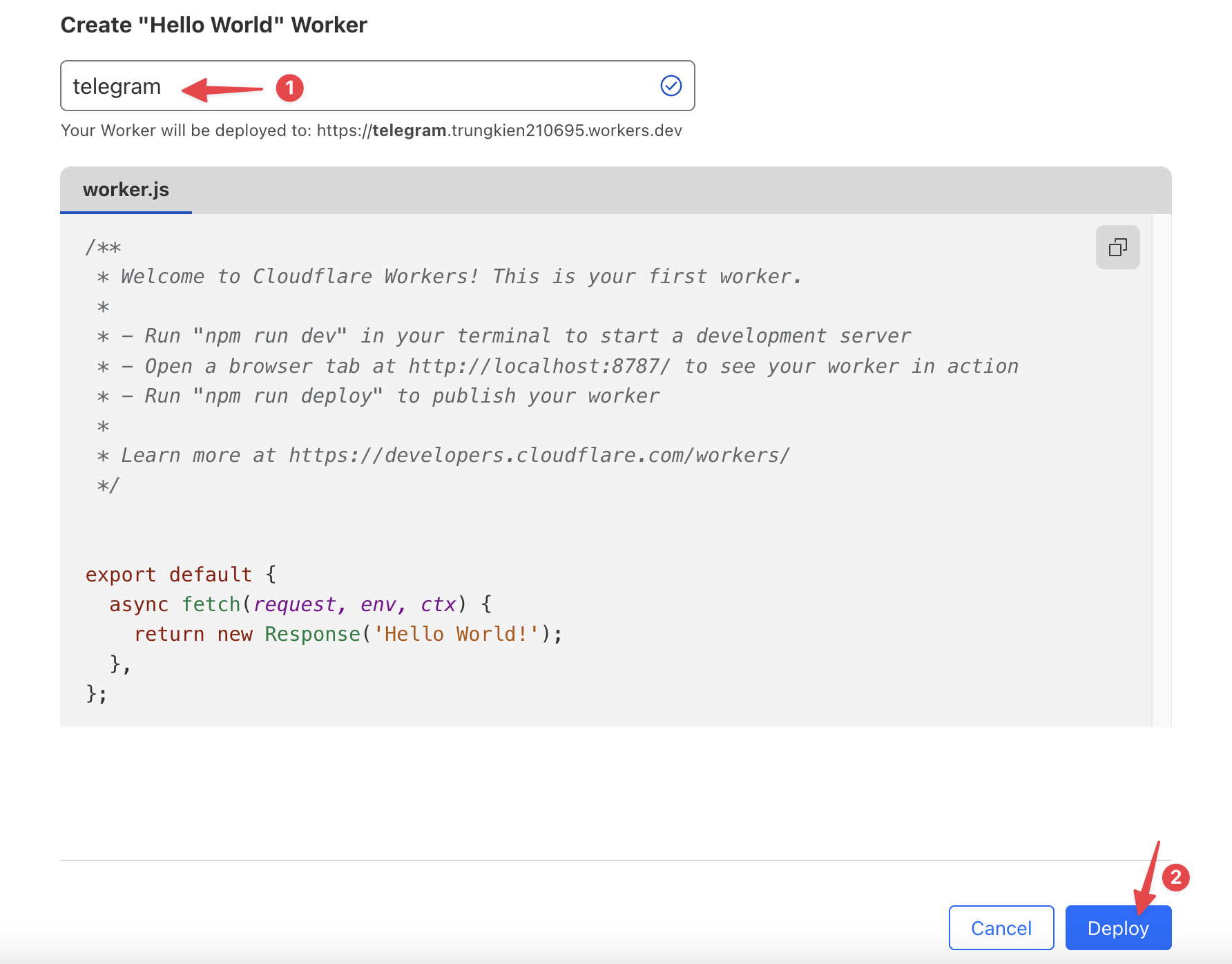 Hướng dẫn tạo Telegram API Proxy trên Cloudflare Worker