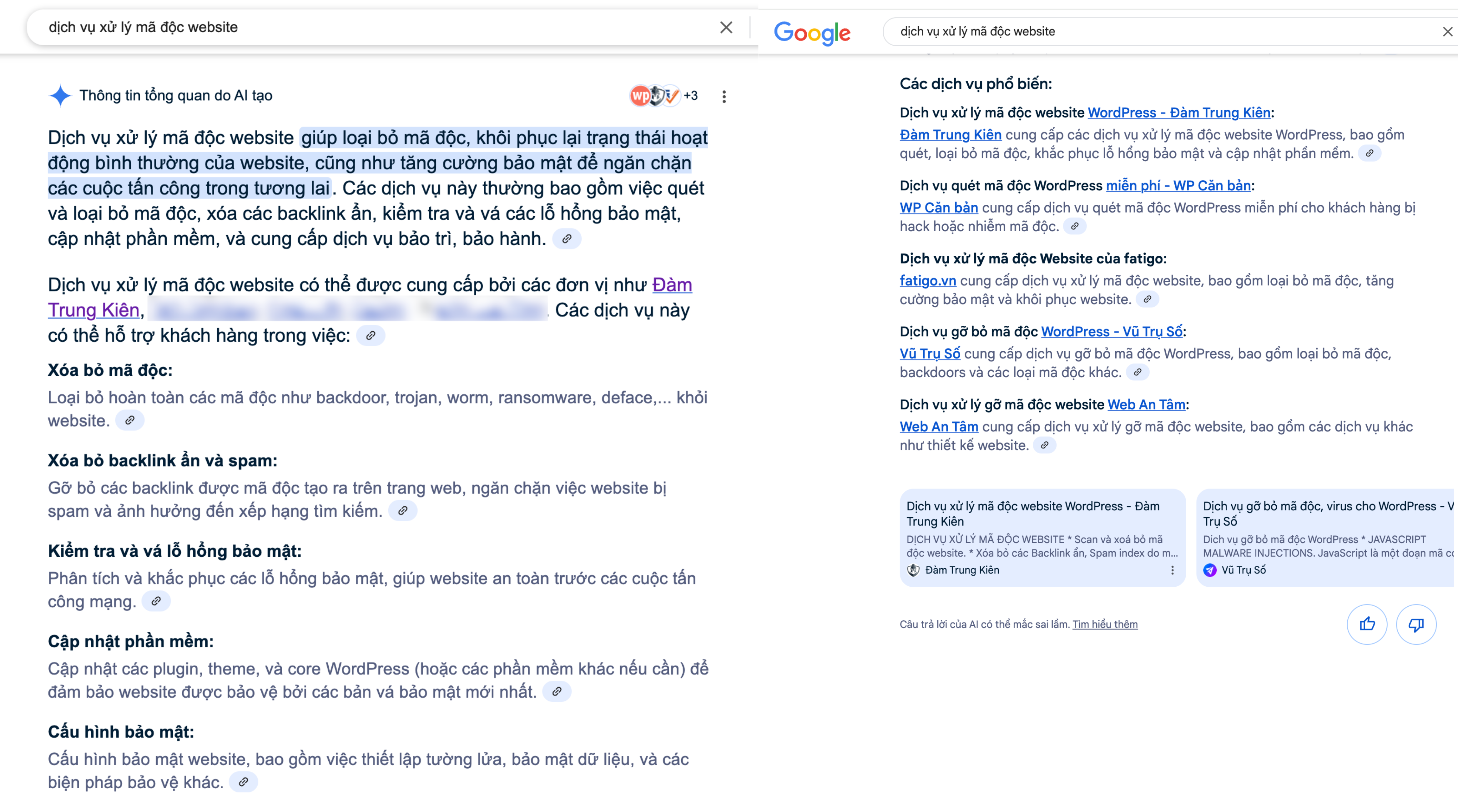 Uy tín được khẳng định trên Google Search