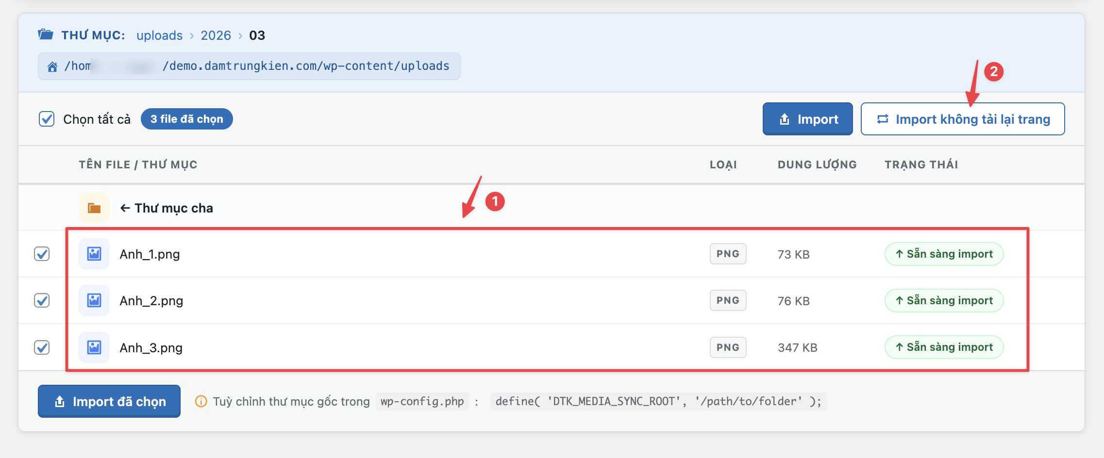 Đồng bộ Media từ Hosting vào WordPress với Plugin DTK Media Sync