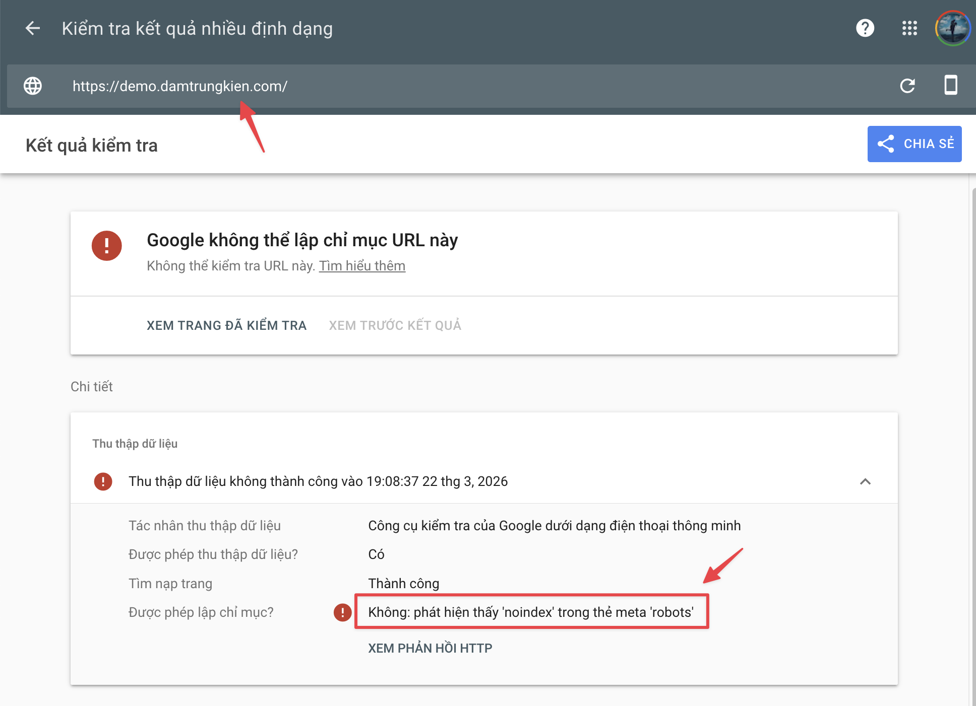 Hướng dẫn xử lý website WordPress bị No-index