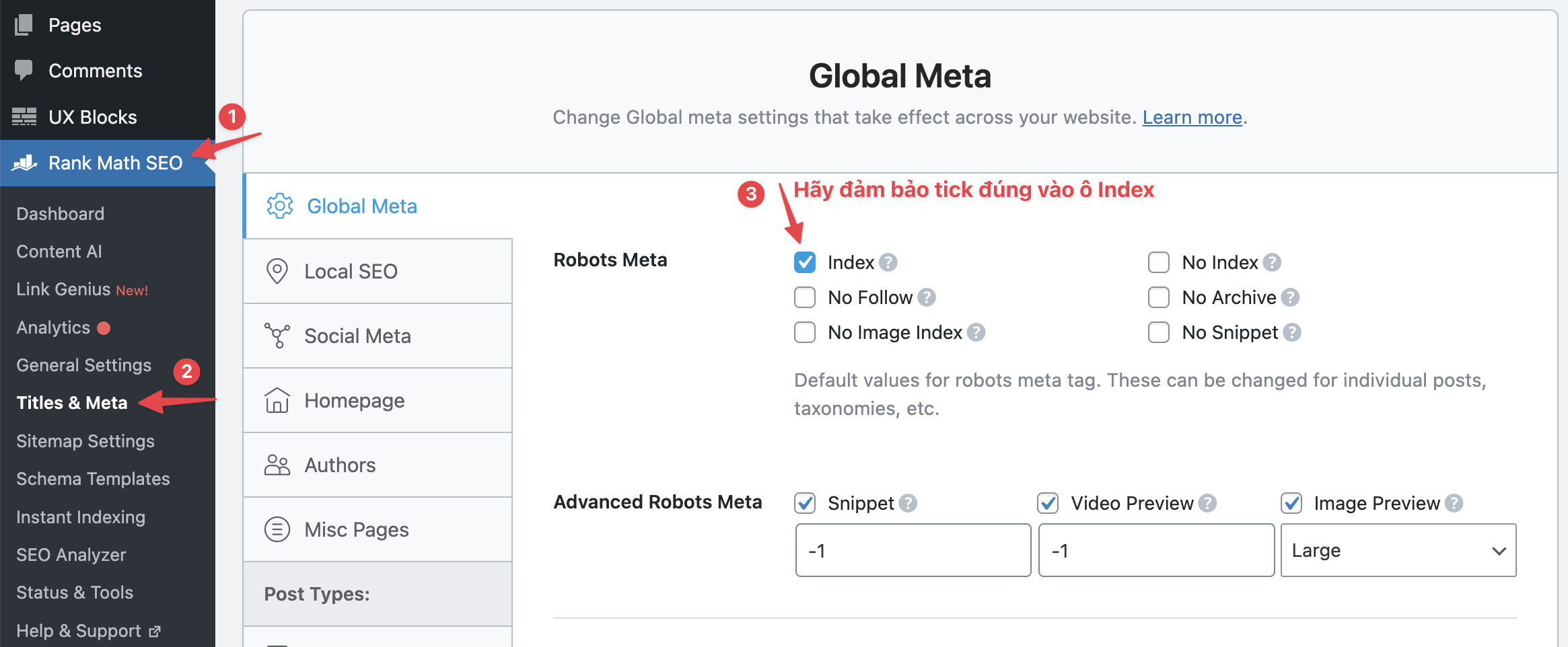 Hướng dẫn xử lý website WordPress bị No-index