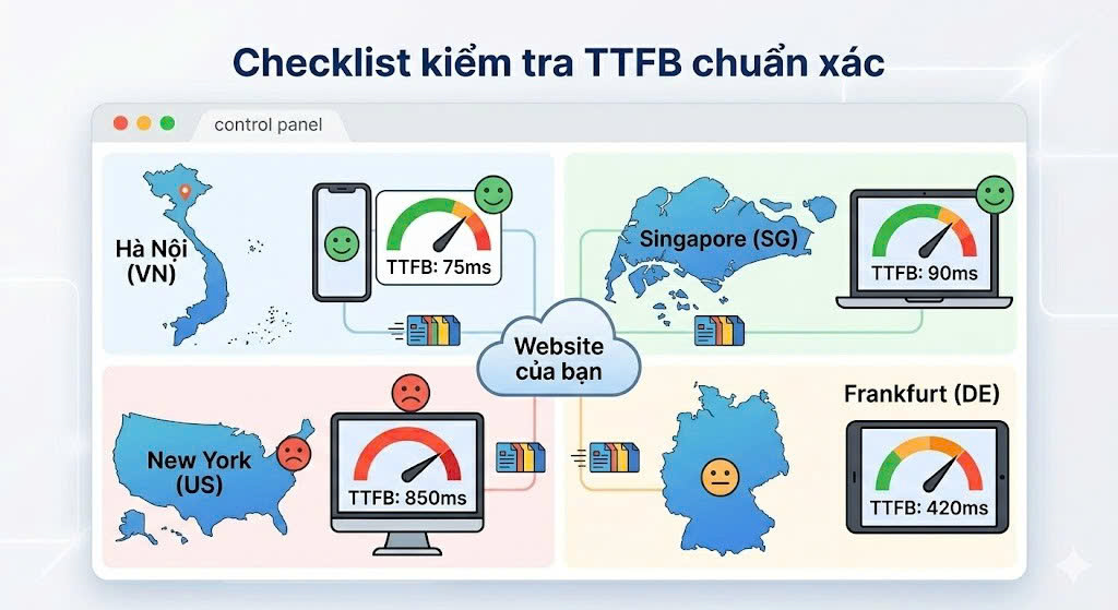 Tại sao TTFB ở trình duyệt và Google PageSpeed khác nhau?