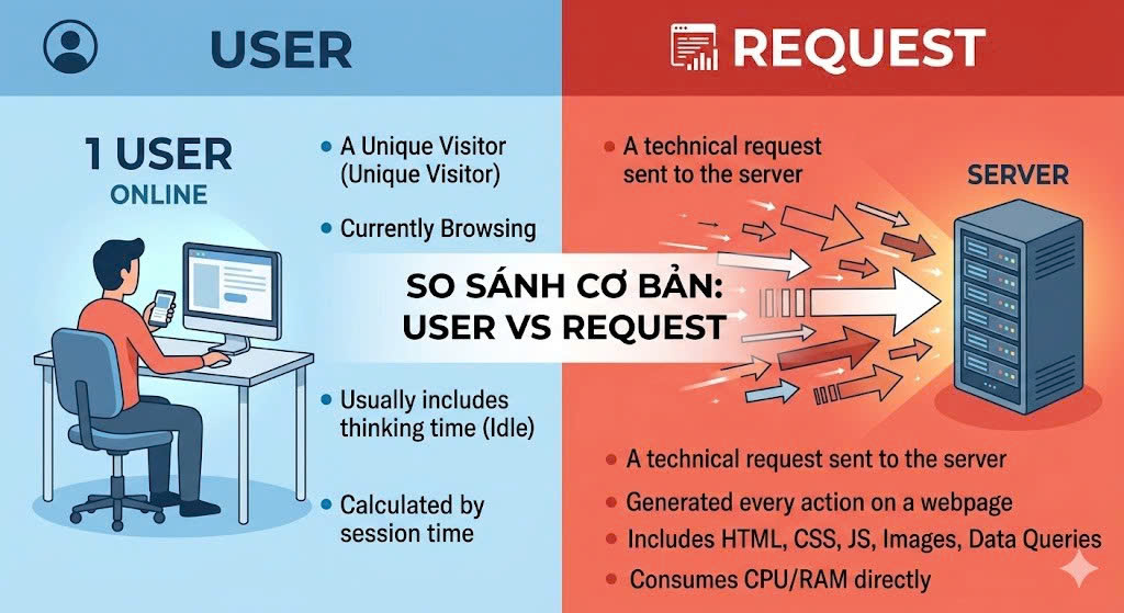 Tại sao chỉ vài người online đã làm sập Web?